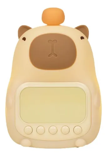 Lámpara Capybara Led Espanta Cuco Con Reloj Digital