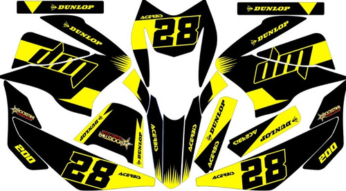 Graficos  Para  Dm200 2023 Dunlop Amarillo