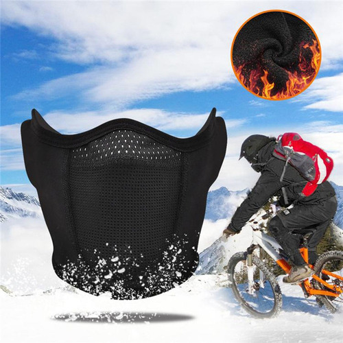 . Invierno Fleece Media Cara Cubierta A Prueba De Viento Con