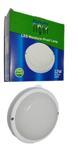 Led Lámpara Vapoleta Redonda 12w Superficial 85-265v 6500k