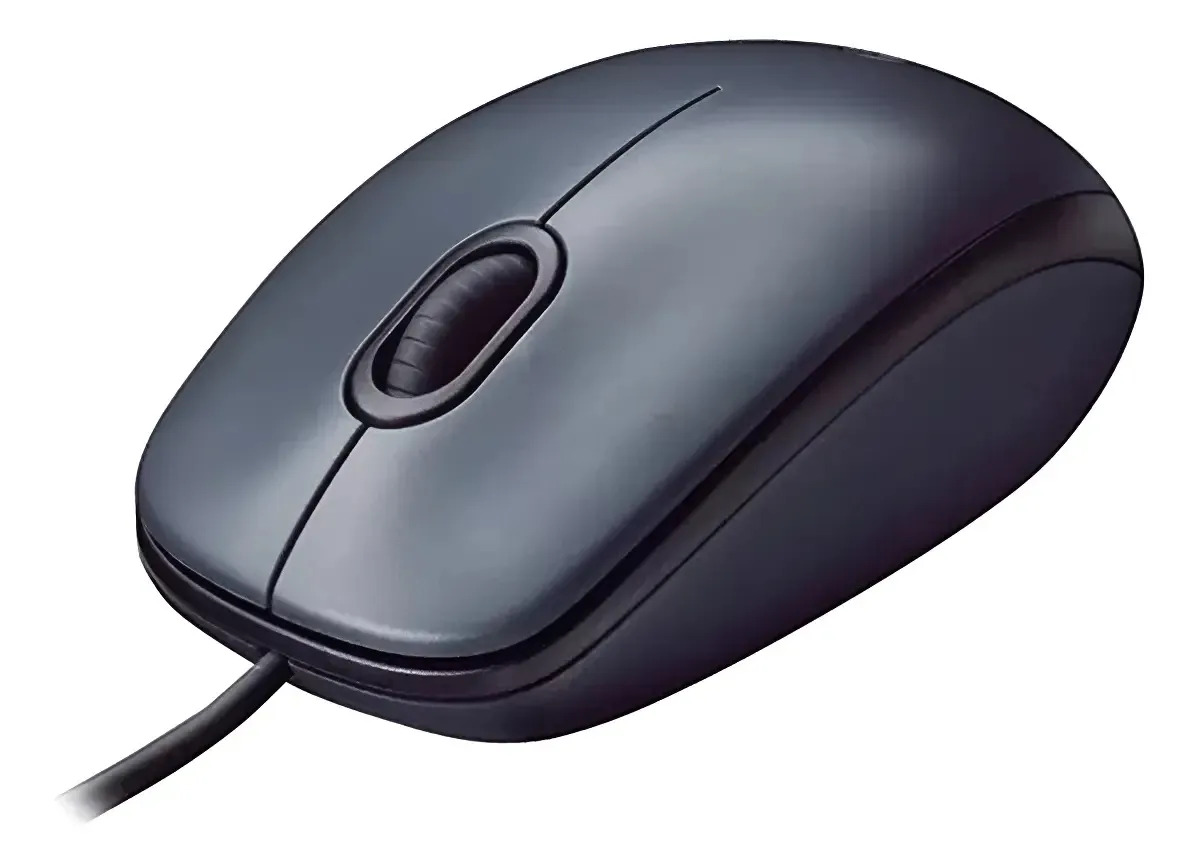 Mouse Logitech M90 USB com Fio 1000 DPI 3 Botões Óptico Preto Plug and Play