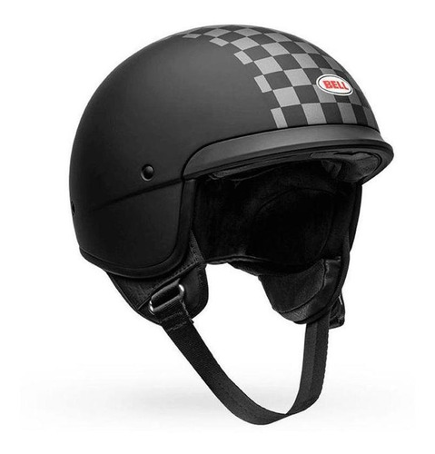 Capacete Aberto Bell Scout Air Custom Preto Branco Tam 58