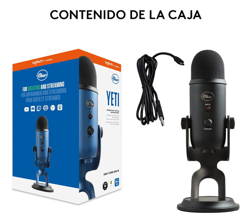 Micrófono Blue Yeti Condensador Color Black