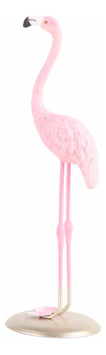 Adorno Rosa En Forma De Flamenco, Bonito Flamenco De Resina