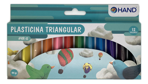 Plasticina Triangular 12 Colores Adix