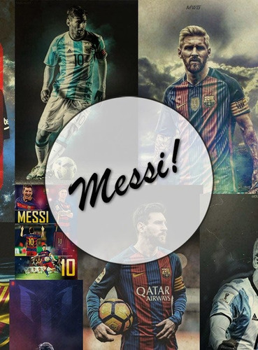 Messi! Lámina Decoupage Autoadhesiva 30 X 42 Cm