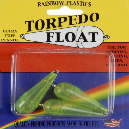 Plastico Torpedo Float Equipo Pesca 3 pack 1 8 oz Verde