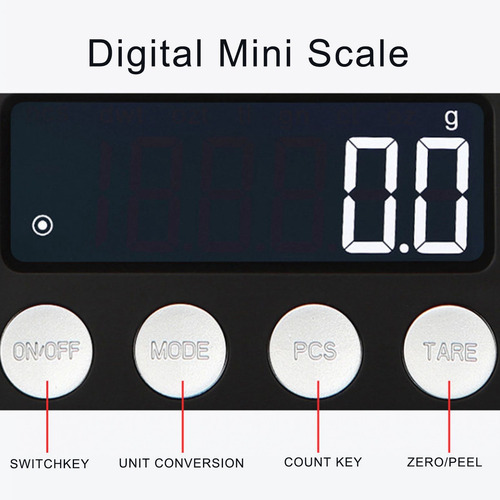 Imagen 7 de 10 de Pesa Digital Gramera Joyeria Y Cocina Mt Desde 0.1g A 500g