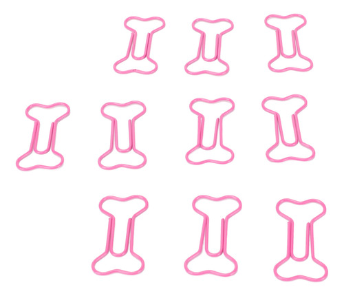 100 Clips De Papel Con Forma De Hueso Rosa, Portátiles, Pequ