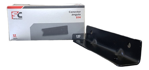 Caja X 12 Conectores Angulo Negro 140 X 30 X 30mm Modelo 514