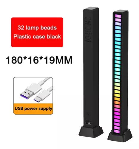 Tiras de luz LED USB de 32.8 pies, 16 millones de colores cambiantes, modo  de música de micrófono integrado, tira de luces de protección de circuito