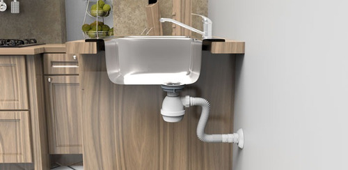 Imagem 4 de 5 de Sifão Sanfonado Com Copo Universal 79cm Blukit