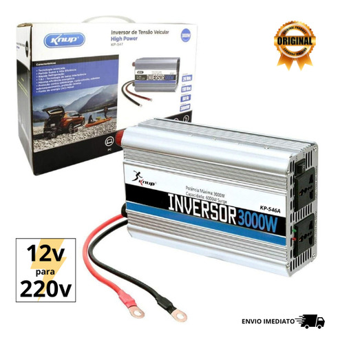 Transforme 12v Em 220v Com O Inversor Knup Kp-546a