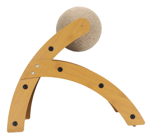 Rascador Curvo Para Rascar Gatos, Bola Giratoria, Vertical