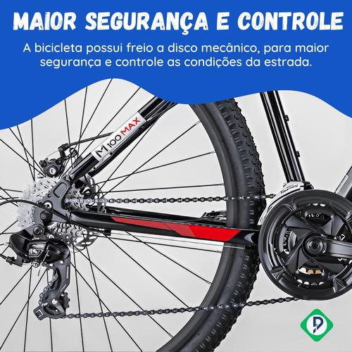 Imagem 5 de 8 de Bike Trinx M100 Max 19 Shimano Tourney Freio Disco Mecânico