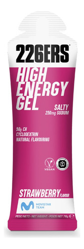 Gel 226ers High Energy 76g (10 Sachês) - Carboidratos 50g Sabor Morango Salgado