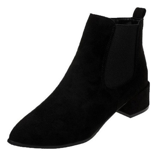 Botín Chelsea Boots Piel Gamuza Color Negro