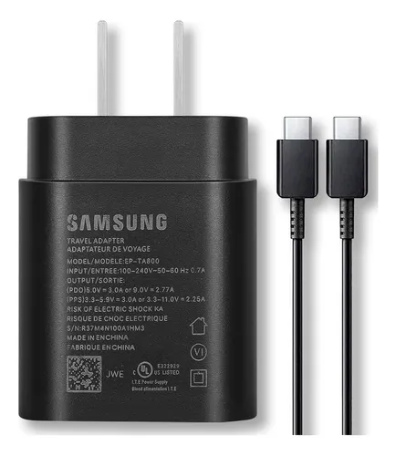 Cargador Samsung De 25 W De Adaptación Rápida Para Galaxy S2
