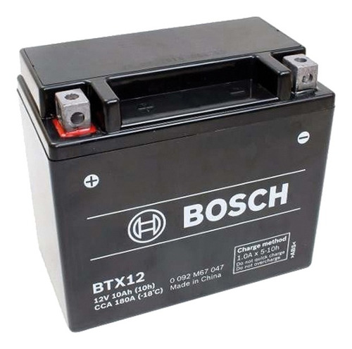 Bateria Moto 10ah Ytx12 Bosch Btx12