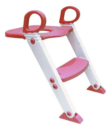 Assento Redutor Infantil Com Escada Até 20kg Rosa Clingo