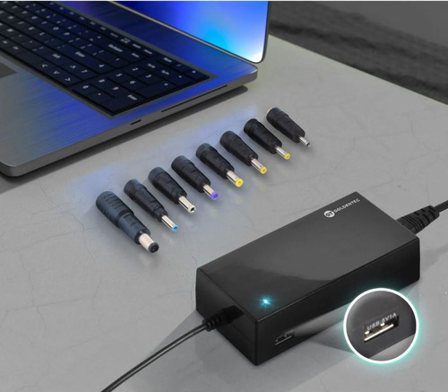 Carregador Universal Para Notebook Bivolt 90w Fonte Bateria Preto Goldentec