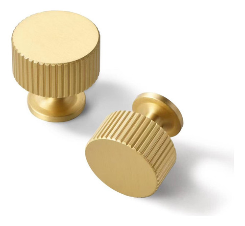 Paquete De 4 Perilla Dorado Cepillado, Pomos De Latón