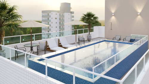 Imagem 2 de 11 de Lançamento Apartamento 1 Dormitório, Com Varanda Gourmet, Financiamento Direto Entrada R$24mil Ou Financiamento Bancário, Guilhermina Em Praia Grande! - Ap00808 - 70672025