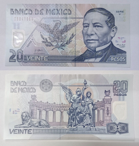 Billete $20, Juárez. Familia D1 (polimero) 2006.