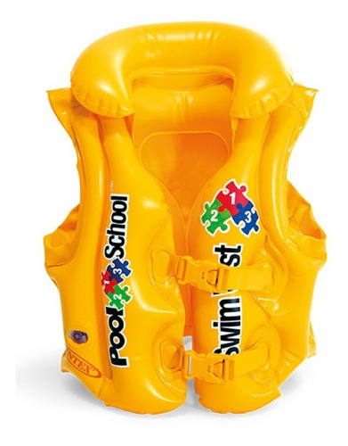 Chaleco Salvavidas Inflable Flotador Piscina Amarillo