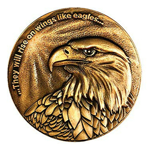 Moneda Christian Eagle Challenge, Chapado En Oro Antiguo, Ág