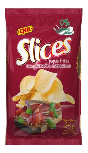 Papas Fritas Slices 65gr Jamon Serrano