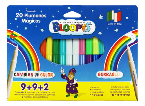 Plumones Mágicos Bloopys * Cambian De Color Y Se Borran