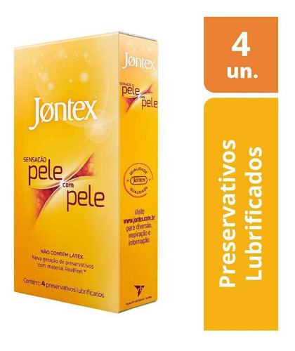 Camisinha Jontex Pele Com Pele Com 4 Preservativos