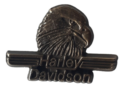 Pin Motoquero De Metal Harley Davidson Cabeza De Águila 