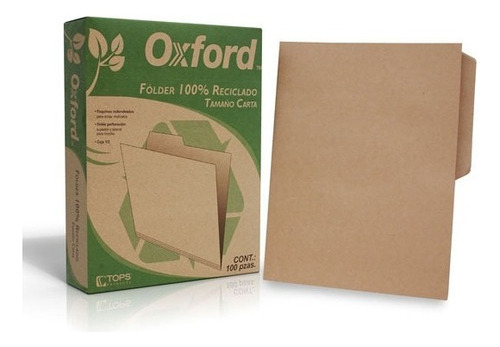 Folder Reciclado Tamaño Carta Ecológico Kraft 500 Folders