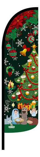 Funda Para Bandera Publicitaria Vivero Nochebuena (4x1 Mts)