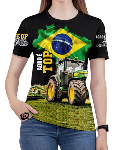 Camiseta Agro É Top Plus Size Feminina Blusa Agronomia