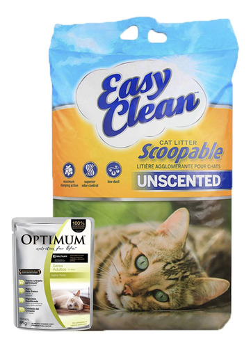 Sanitario Gatos Arena Aglomerante Easy Clean Sin Aroma 4 Kg