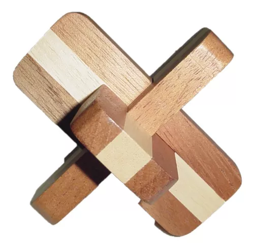 Quebra Cabeça Puzzle De Madeira Desafio Bamboo - R$ 30,00