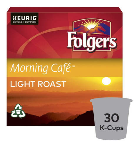 Folgers Morning Cafe K-cup Capsulas De Cafe 30 Capsulas K-cu