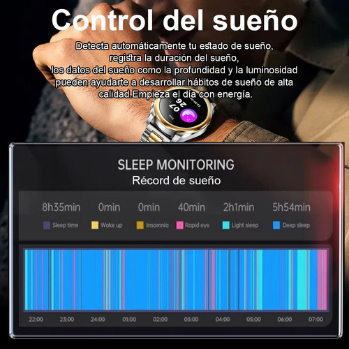 Smartwatch Relojes Inteligentes Hancdon Kc83 Bluetooth Versión 3.0/5.3 Pantalla Hd Bluetooth Llamada Inteligente Monitor De Sueño Azul