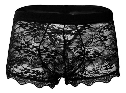 D Underwear Hombre Encaje Transparente Malla Cintura Baja Bo