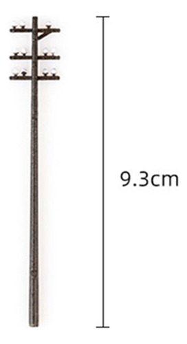 10 Set 187 Poste De Línea Eléctrica Para Trenes 9.3cm