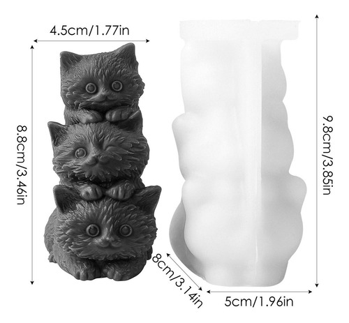 . Molde Para Velas De Gatos Apilados Molde Para Hacer Gatos