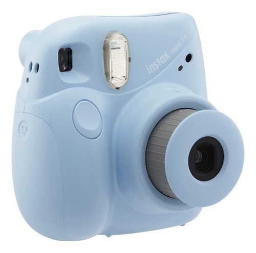 Cámara instantánea Fujifilm Instax Mini 7+ de 10 películas, funda y miniálbum azul claro