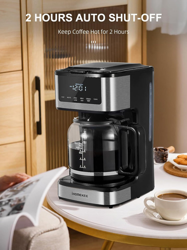 Cafetera Goteo Programable 12 Tazas, Café Helado, Pantalla T