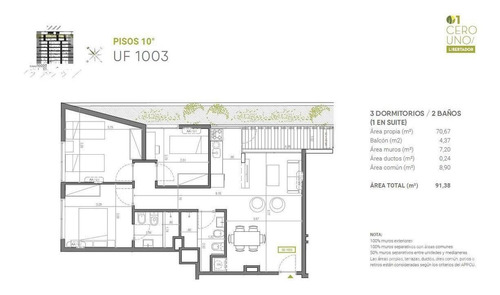 Apartamento De 3 Dormitorios En Venta E Aguada