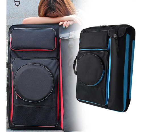 Case De Cartera De Arte A4, Mochila Artista, Pan Azul Negro