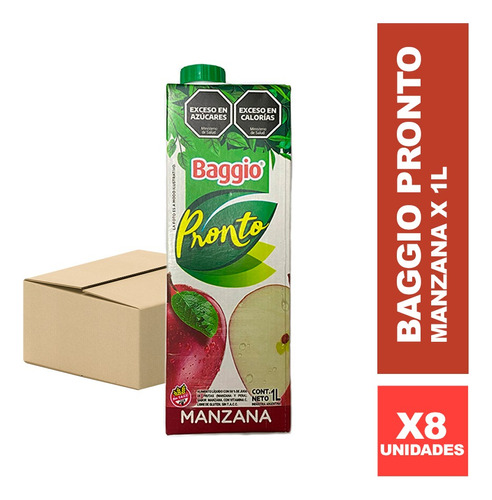 Baggio Manzana 1lt Pack X 8 Unidades