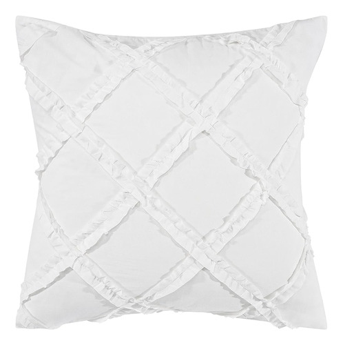 Laura Ashley Inicio Adelina White Ruffle Euro Sham Pair